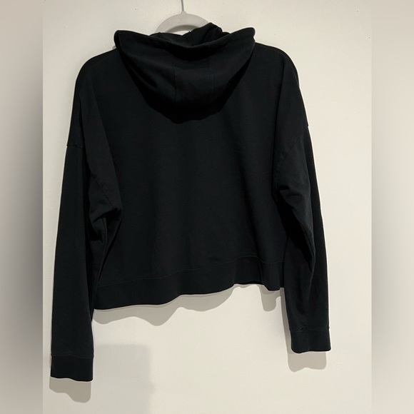NIKE size L cropped black zip-up hoodie. Light weight. - Picture 3 of 4